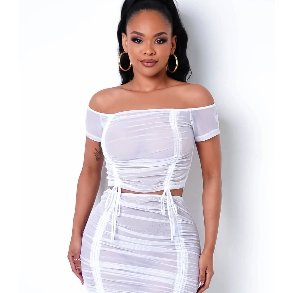 Angel mesh skirt set